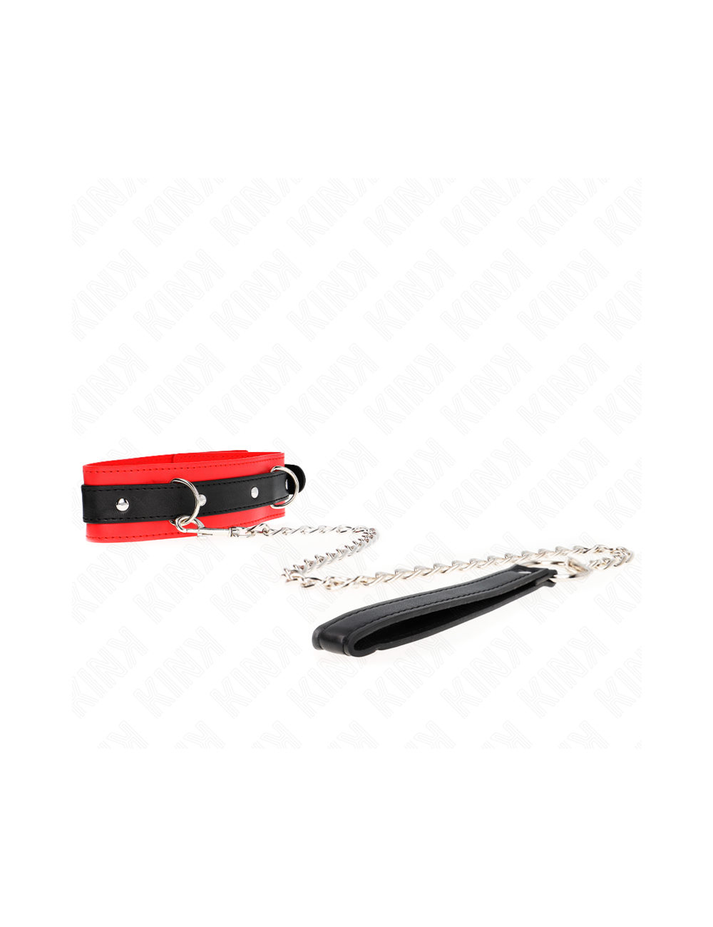 KINK - COLLIER MODÈLE BASIC AVEC LAISSE 65 CM MODÈLE 3 ROUGE 53 X 5 CM