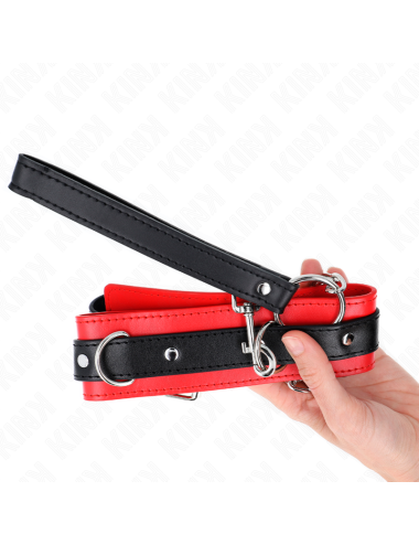 KINK - COLLIER MODÈLE BASIC AVEC LAISSE 65 CM MODÈLE 3 ROUGE 53 X 5 CM