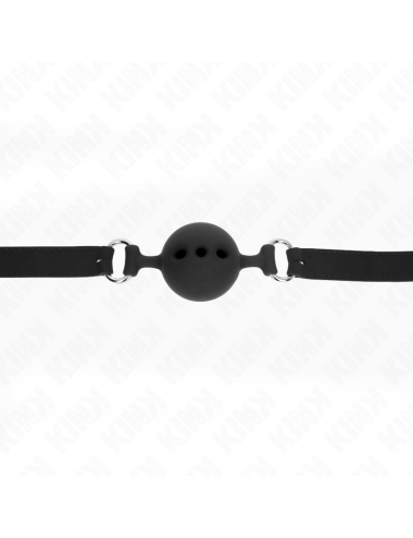 KINK - BÂTON ENTIEREMENT SILICONE 55 x 2 CM AVEC BOULE DE 5 CM TAILLE L NOIR AJUSTABLE 35-51 CM
