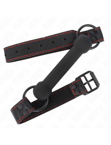 KINK - BONE BAG AVEC SANGLE EN CUIR NOIR AJUSTABLE 41-57 CM