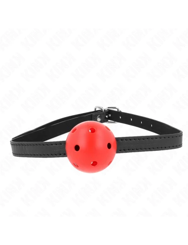 KINK - BÂILLON À BOULE SIMPLICITÉ ROUGE RESPIRANT 4