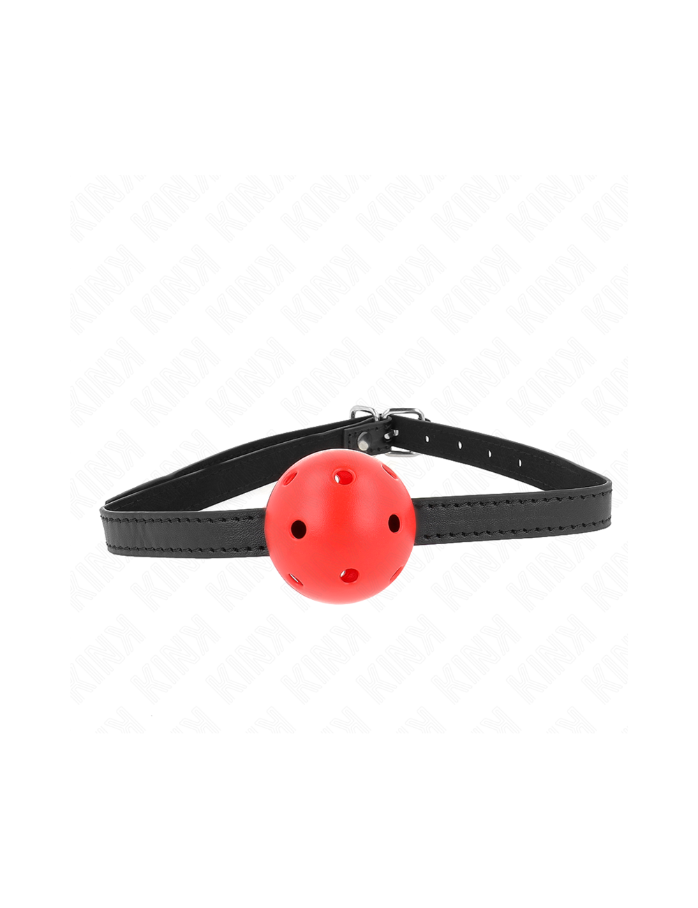 KINK - BÂILLON À BOULE SIMPLICITÉ ROUGE RESPIRANT 4
