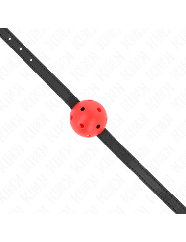 KINK - BÂILLON À BOULE SIMPLICITÉ ROUGE RESPIRANT 4,5 CM 62 x 1,5 CM