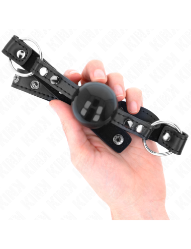 KINK - BÂILLON BALLE 4 CM AVEC POINTE RIVET ET SNAP LOCK 65 x 2 CM