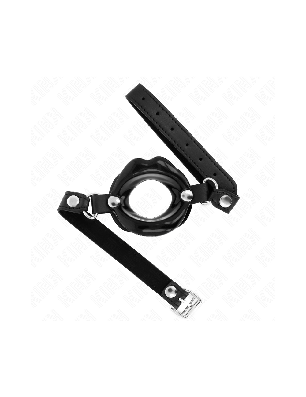 KINK - BÂTON LIP 8 CM AVEC SANGLE EN CUIR NOIR 63 x 2 CM AJUSTABLE 39-58 CM