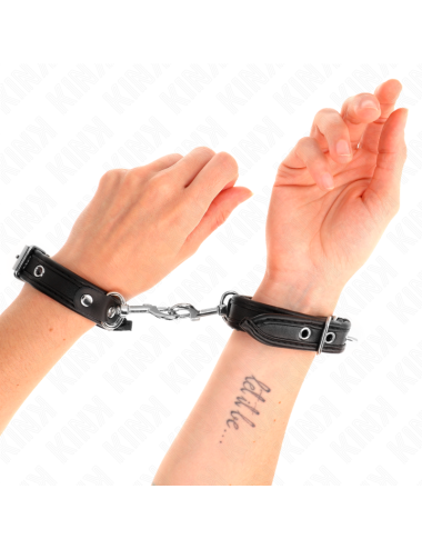 KINK - MINI BRACELETS NOIR AVEC CLOUS RÉGLABLES 16-22 CM X 2 CM