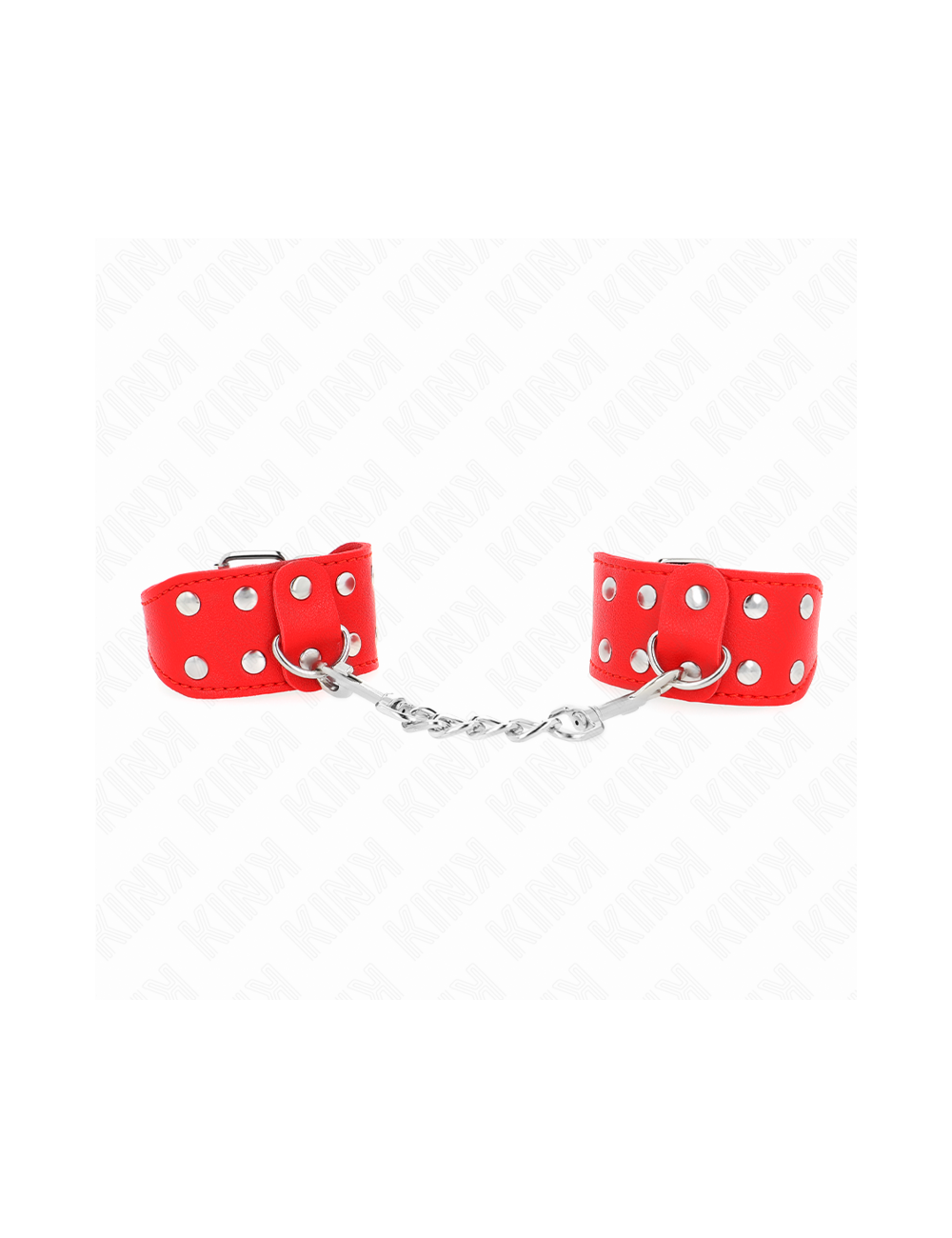 KINK - BRACELETS AVEC DOUBLE LIGNE DE CLOUS RÉGLABLES ROUGE
