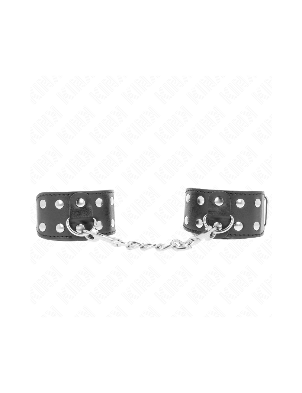 KINK - BRACELETS AVEC DOUBLE LIGNE DE CLOUS RÉGLABLES NOIR