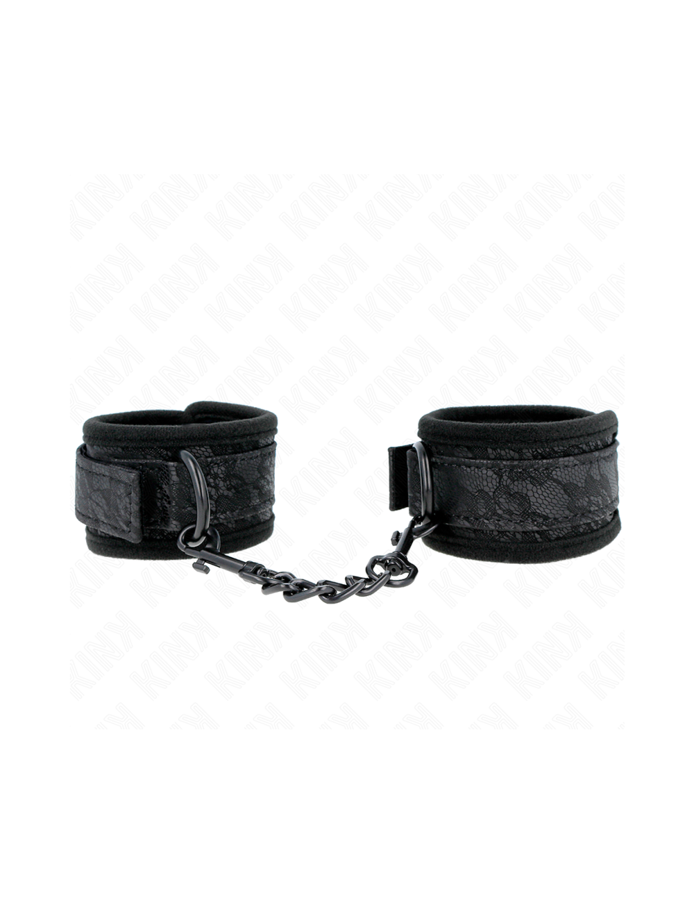 KINK - POIGNETS RECOUVERTS DE DENTELLE FONCÉE NÉOPRÈNE AJUSTABLE NOIR 20-29 CM X 5 CM
