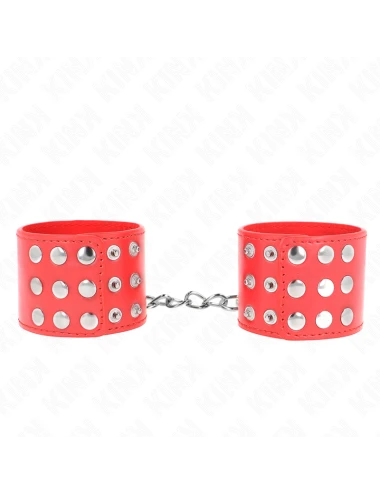 KINK - APPUI-POIGNETS AVEC BOUTON-PRESSION ROUGE RÉGLABLE 19-24 CM X 5