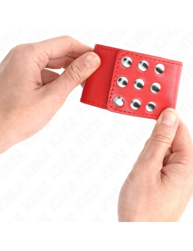KINK - APPUI-POIGNETS AVEC BOUTON-PRESSION ROUGE RÉGLABLE 19-24 CM X 5
