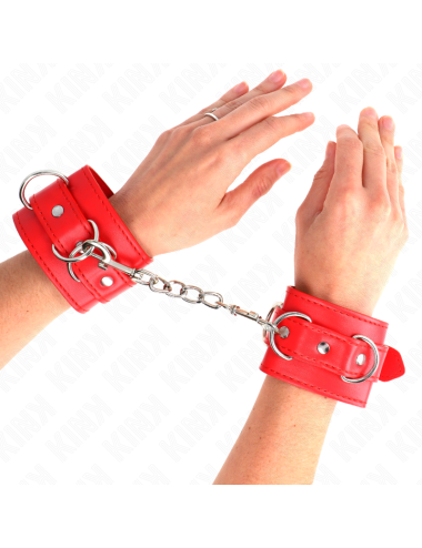 KINK - 3 APPAREILS-POIGNETS AJUSTABLES ROUGE 17,5-25 CM X 6 CM