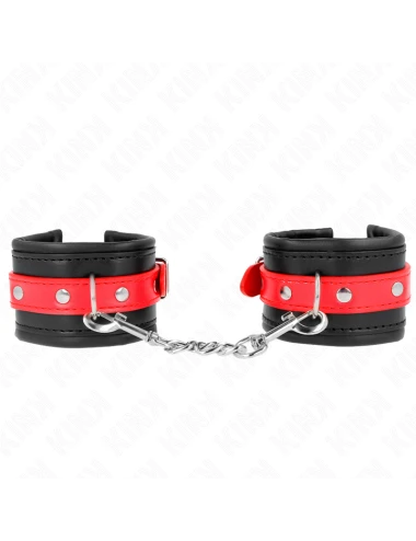 KINK - APPUI-POIGNETS NOIR AVEC CEINTURE ROUGE AJUSTABLE 17-28 CM X 6 CM