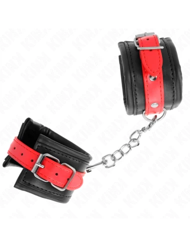 KINK - APPUI-POIGNETS NOIR AVEC CEINTURE ROUGE AJUSTABLE 17-28 CM X 6 CM