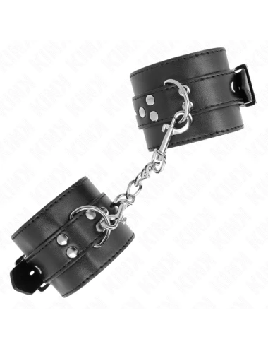 KINK - APPUI-POIGNETS NOIR AVEC CEINTURE NOIRE RÉGLABLE 17-28 CM X 6 CM