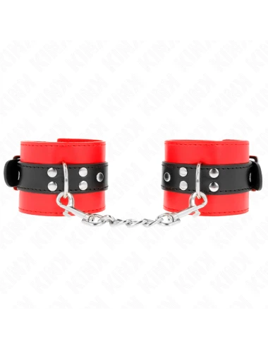 KINK - APPUI-POIGNETS ROUGE AVEC CEINTURE NOIRE RÉGLABLE 17-28 CM X 6 CM