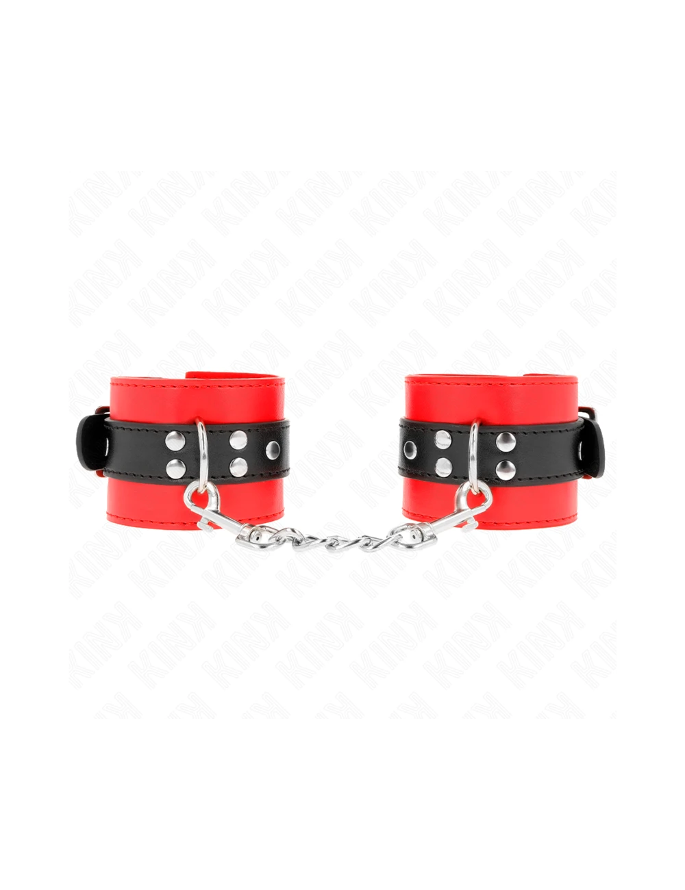 KINK - APPUI-POIGNETS ROUGE AVEC CEINTURE NOIRE RÉGLABLE 17-28 CM X 6 CM