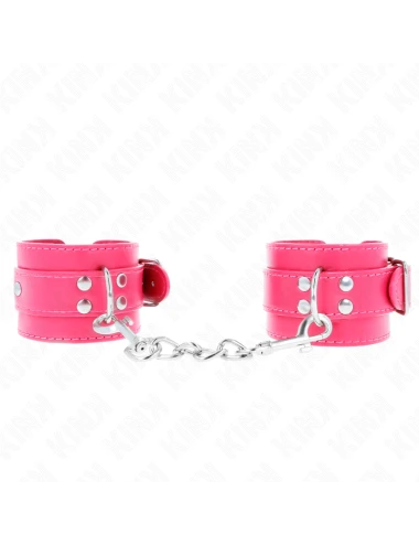KINK - APPUI-POIGNETS ROSE FRAMBOISE AVEC DOUBLURE ROSE FRAMBOISE RÉGLABLE 20-28 CM X 5