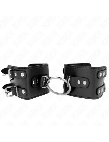 KINK - APPUI-POIGNETS FIXES AVEC ANNEAU ET CLOUS RÉGLABLES NOIR 17-22 CM X 6