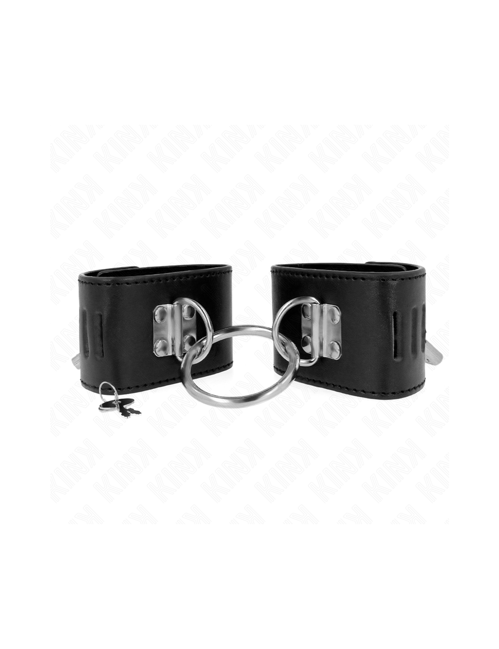 KINK - APPUI-POIGNETS FIXES AVEC ANNEAU ET FERMETURE PAR CADENAS NOIR AJUSTABLE 16-23 CM X 5