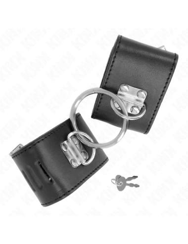 KINK - APPUI-POIGNETS FIXES AVEC ANNEAU ET FERMETURE PAR CADENAS NOIR AJUSTABLE 16-23 CM X 5