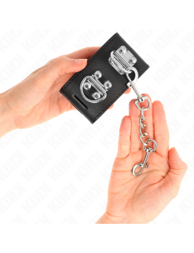 KINK - APPUI-POIGNETS MULTIPOSITIONS AVEC FERMETURE PAR CADENAS NOIR AJUSTABLE 16-23 CM X 5