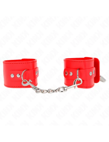 KINK - APPUI-POIGNETS AVEC FERMETURE PAR CADENAS ROUGE AJUSTABLE 16-23 CM X 5