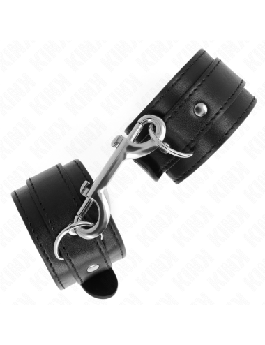 KINK - APPAREILS-POIGNETS - RANGÉE DE RIVETS SIMPLE NOIR AJUSTABLE 17-28 CM X 5 CM