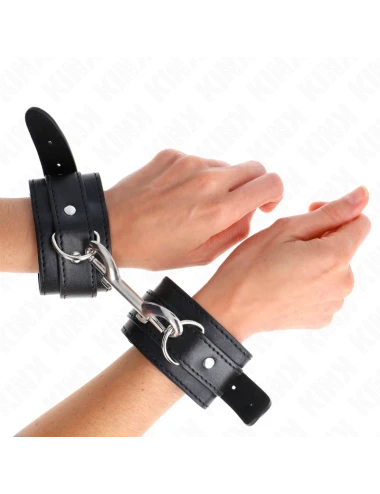 KINK - APPAREILS-POIGNETS - RANGÉE DE RIVETS SIMPLE NOIR AJUSTABLE 17-28 CM X 5 CM