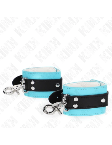 KINK - APPUI-POIGNETS VERROUILLABLES PREMIUM NOIR / BLEU RÉGLABLE 21-28 CM X 5
