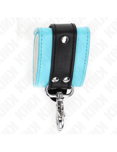 KINK - APPUI-POIGNETS VERROUILLABLES PREMIUM NOIR / BLEU RÉGLABLE 21-28 CM X 5,5 CM