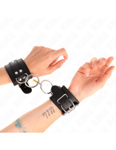 KINK - APPAREILS-POIGNETS VERROUILLÉS PAR JOINT TORIQUE NOIR RÉGLABLE 20-28 CM X 5,5 CM