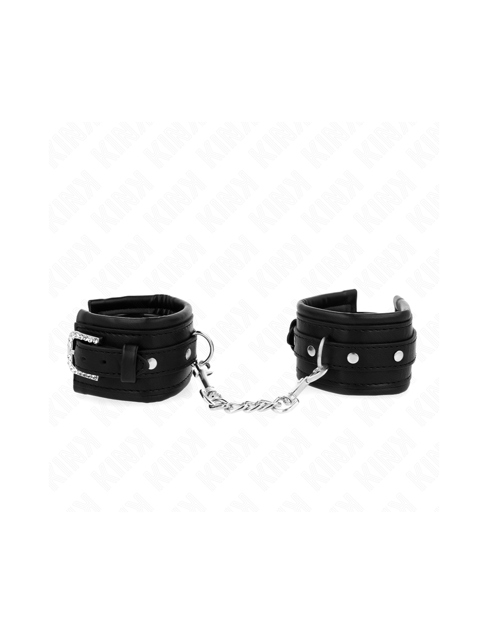 KINK - APPAREILS-POIGNETS À BOUCLE STRASS NOIR AJUSTABLE 25-32 CM X 5