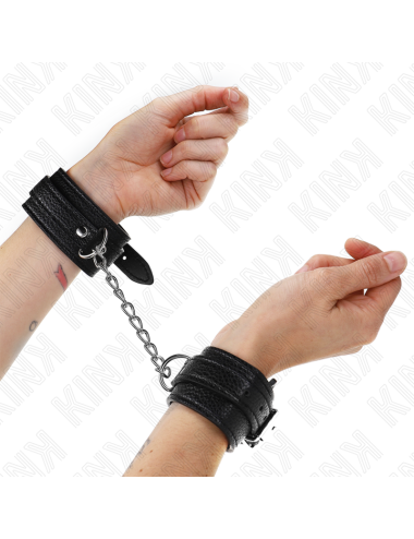 KINK - APPUI-POIGNETS MOTIF SERPENT NOIR AJUSTABLE 20-28 CM X 5,4 CM