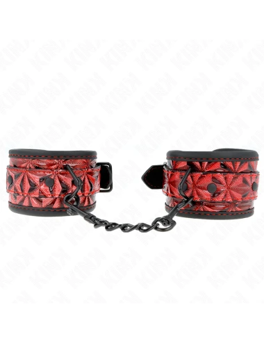 KINK - APPUI-POIGNETS MOTIF DIAMANT ROUGE FONCÉ RÉGLABLE 17-26 CM X 5