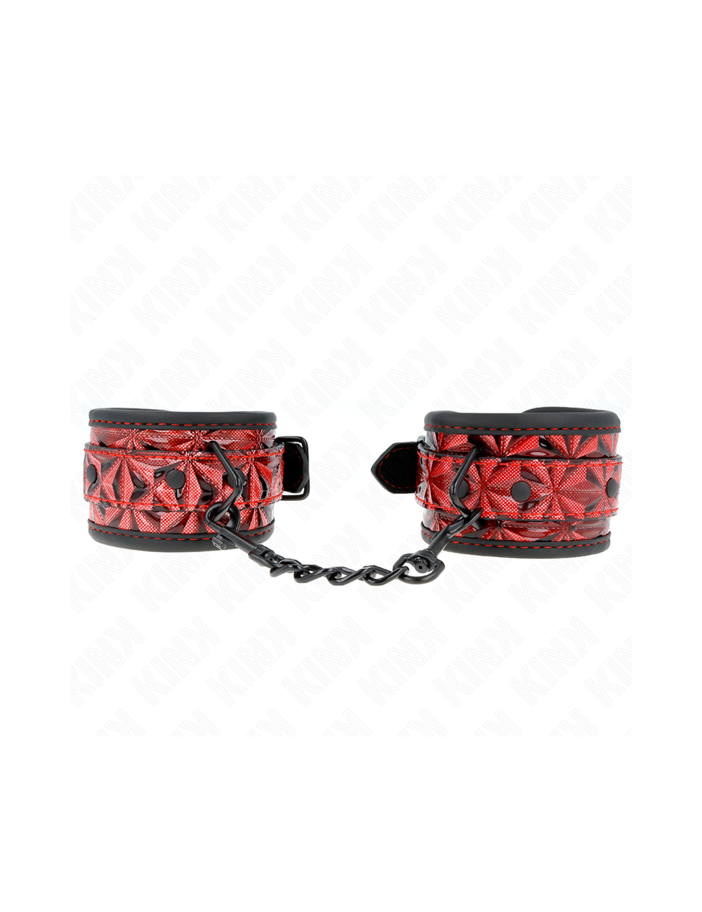 KINK - APPUI-POIGNETS MOTIF DIAMANT ROUGE FONCÉ RÉGLABLE 17-26 CM X 5