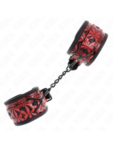 KINK - APPUI-POIGNETS MOTIF DIAMANT ROUGE FONCÉ RÉGLABLE 17-26 CM X 5