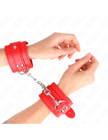 KINK - APPAREILS-POIGNETS SIMPLES ROUGE AJUSTABLES 20-23 CM X 5,5 CM