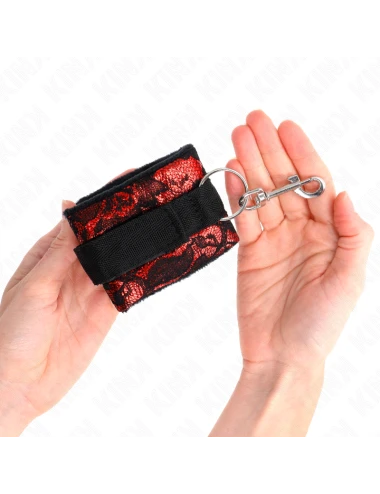 KINK - RETENUES POIGNETS SCANDAL ROUGE-NOIR