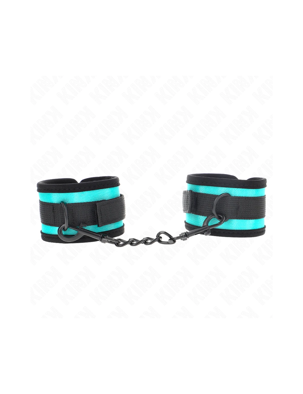 KINK - APPAREILS DE POIGNET EN NYLON À CROCHET ET BOUCLE NOIR-BLEU RÉGLABLE 18-32 CM X 5 CM