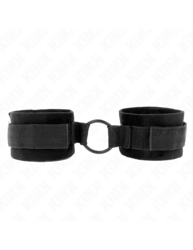 KINK - MANCHETTES DÉBUTANT FOURRURE 25 CM AVEC O-RING 4 CM NOIR AJUSTABLE 15-25 CM