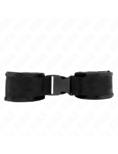 KINK - APPAREILS-POIGNETS À CROCHET ET BOUCLE EN NYLON ROUGE-NOIR MODÈLE 1 AJDUSTABLE 25-35 CM X 6 CM