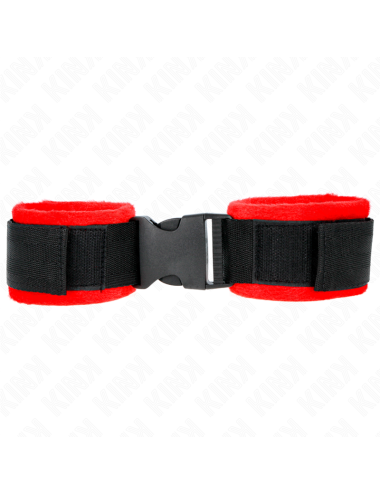 KINK - APPAREILS-POIGNETS À CROCHET ET BOUCLE EN NYLON NOIR MODÈLE 1 AJDUSTABLE 25-35 CM X 6 CM