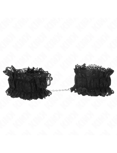 KINK - ATTACHE-POIGNETS ÉLASTIQUES EN DENTELLE NOIR