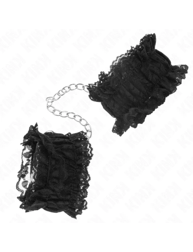 KINK - ATTACHE-POIGNETS ÉLASTIQUES EN DENTELLE NOIR
