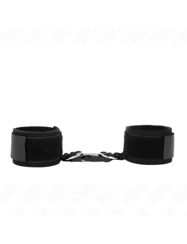 KINK - APPUI-POIGNET EN NÉOPRÈNE À ATTACHES ET BOUCLES NOIR RÉGLABLE 22-34 CM