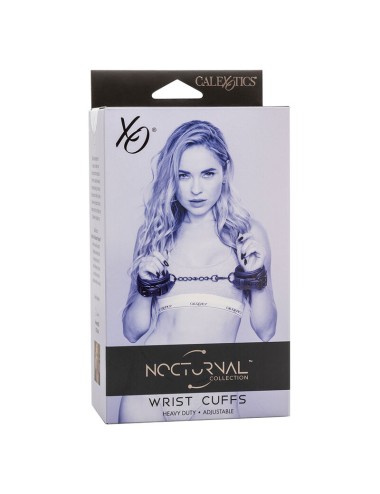 CALEXOTICS - NOCTURNAL POIGNETS EN CUIR RÉGLABLES NOIRS