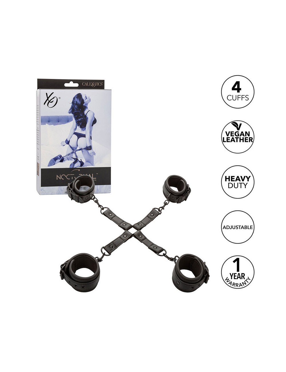 CALEXOTICS - NOCTURNAL CONNECTEUR TIE HOG CUERO AJUSTABLE NOIR CALEXOTICS - NOCTURNAL CONNECTEUR TIE HOG CUERO AJUSTABLE NOIR