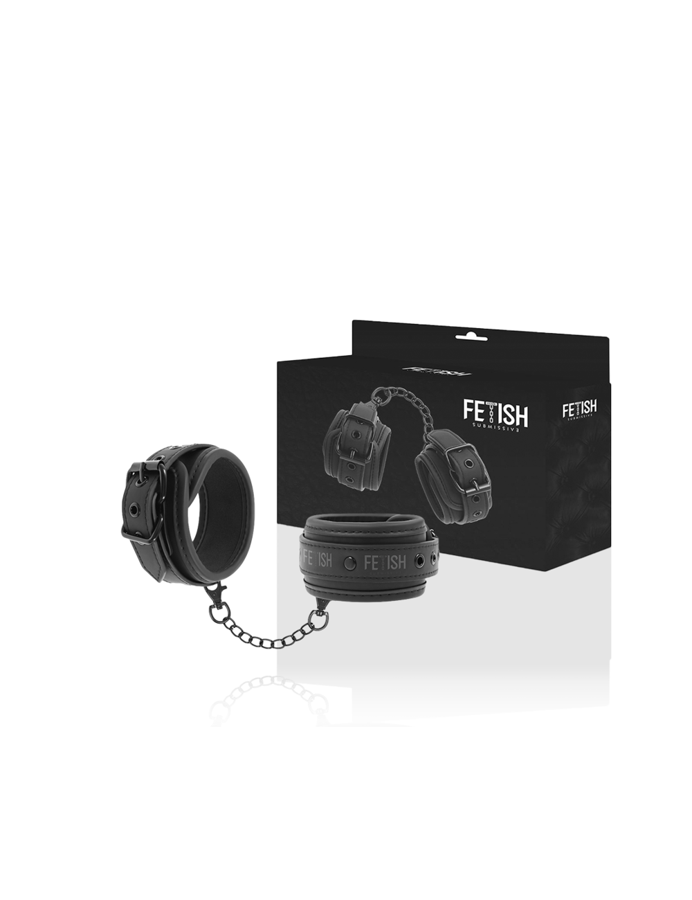 FETISH SUBMISSIVE - MENOTTES EN CUIR VÉGÉTALIEN AVEC DOUBLURE EN NOPRÈNE FETISH SUBMISSIVE - MENOTTES EN CUIR VÉGÉTALIEN AVEC DOUBLURE EN NOPRÈNE