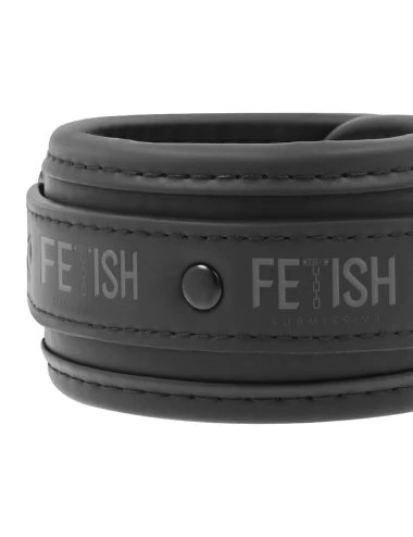 FETISH SUBMISSIVE - MENOTTES EN CUIR VÉGÉTALIEN AVEC DOUBLURE EN NOPRÈNE